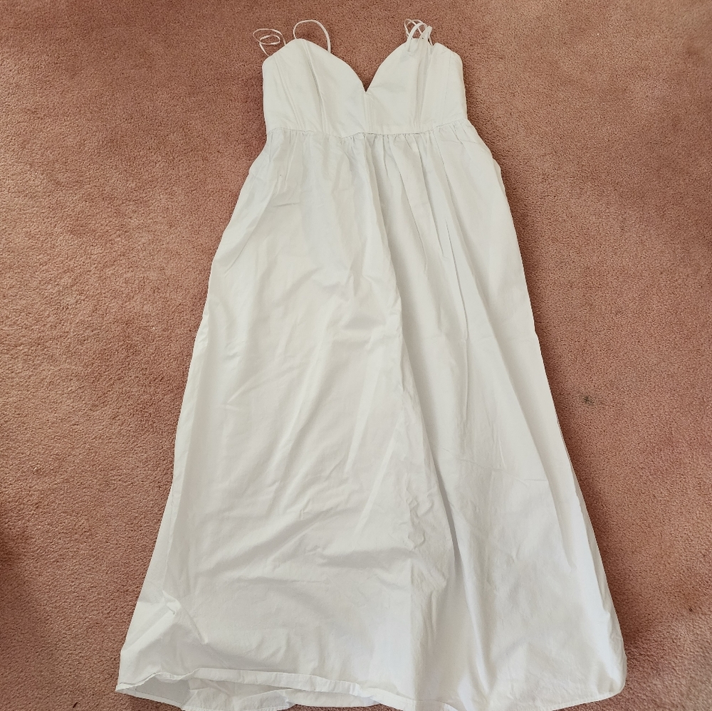 Zara White Midi Dress